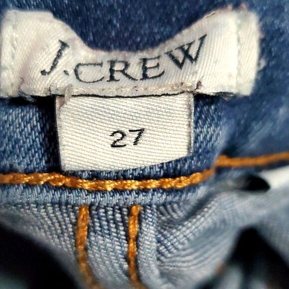 J. Crew Factory Medium Wash Distressed Mid Rise Straight Leg Jeans 27 - Picture 14 of 15